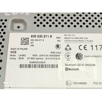 Recambio de sistema audio / radio cd para skoda fabia combi active referencia OEM IAM 6V0035871B  