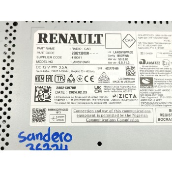 Recambio de pantalla multifuncion para dacia sandero iii stepway expression referencia OEM IAM 280213970R  
