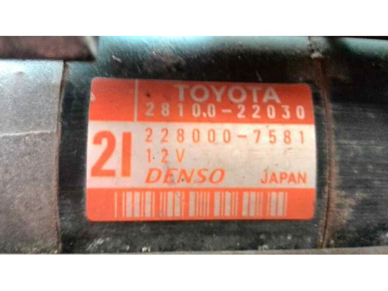 Recambio de motor arranque para toyota celica (t23) 1.8 referencia OEM IAM 2810022030  