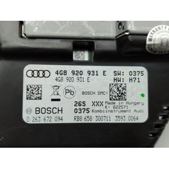 Recambio de cuadro instrumentos para audi a6 lim. (4g2) 2.0 tdi referencia OEM IAM 4G8920931E  