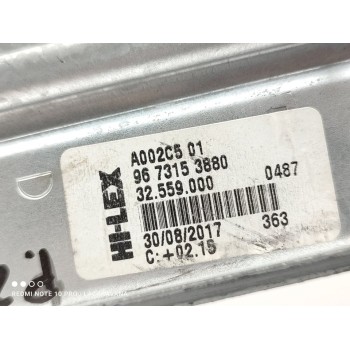 Recambio de elevalunas trasero derecho para peugeot 208 style referencia OEM IAM 9673153880  