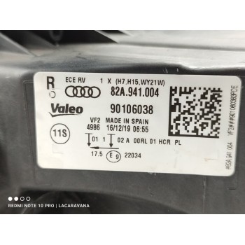Recambio de faro derecho para audi a1 sportback (gba) 25 tfsi advanced referencia OEM IAM 82A941004  