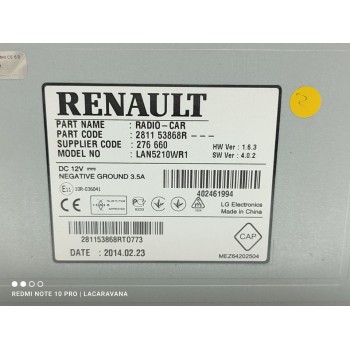 Recambio de sistema navegacion gps para renault clio iv business referencia OEM IAM 281153868R  