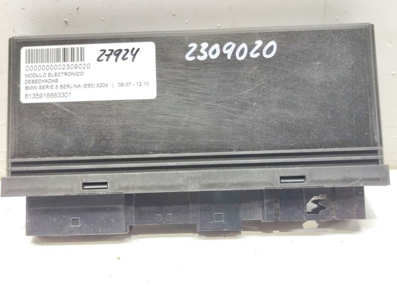 Recambio de modulo electronico para bmw serie 5 berlina (e60) 520d referencia OEM IAM 6135916883301  