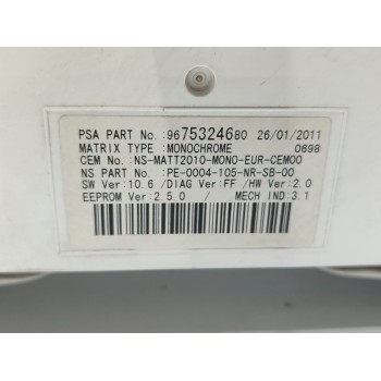 Recambio de cuadro instrumentos para peugeot 508 access referencia OEM IAM 9665962480  