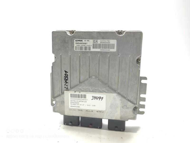 Recambio de centralita motor uce para peugeot 307 (s1) xt referencia OEM IAM 9644302380  