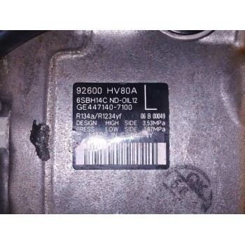 Recambio de compresor aire acondicionado para nissan qashqai (j11) referencia OEM IAM 92600HV80A  