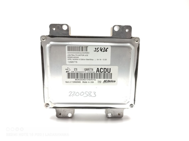 Recambio de centralita motor uce para opel mokka x edition start/stop referencia OEM IAM 12685776  