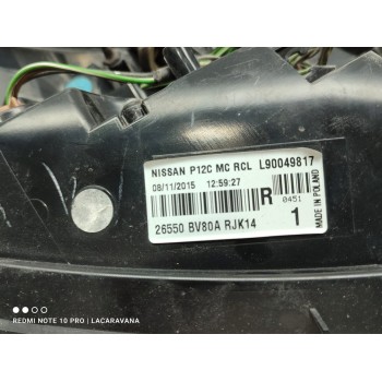 Recambio de piloto trasero derecho para nissan juke (f15) acenta referencia OEM IAM 26550BV80A  