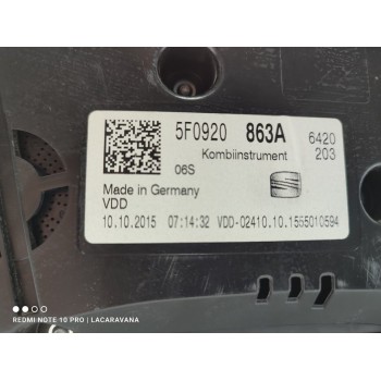 Recambio de cuadro instrumentos para seat leon (5f1) fr referencia OEM IAM 5F0920863A  