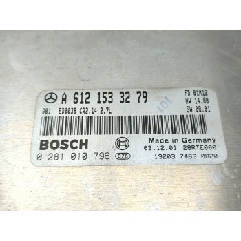 Recambio de centralita motor uce para mercedes-benz clase m (w163) 270 cdi (163.113) referencia OEM IAM 0281010796  