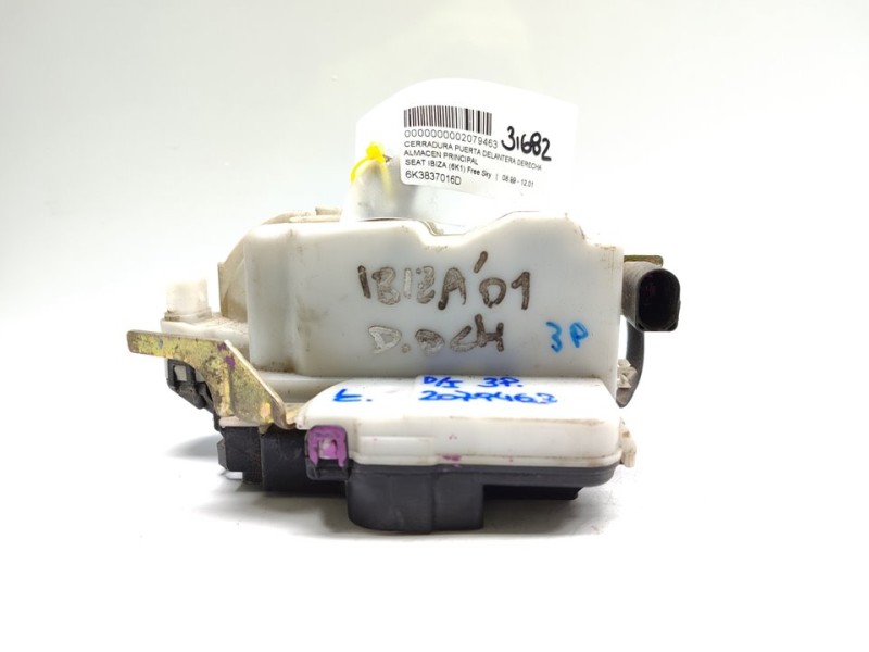 Recambio de cerradura puerta delantera derecha para seat ibiza (6k1) free sky referencia OEM IAM 6K3837016D  