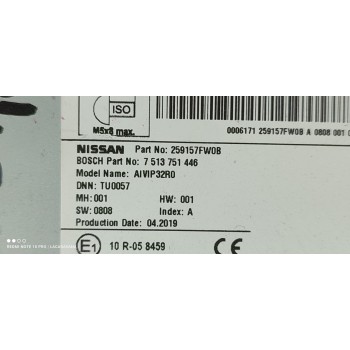 Recambio de sistema navegacion gps para nissan qashqai (j11) tekna referencia OEM IAM 259157FW0B  
