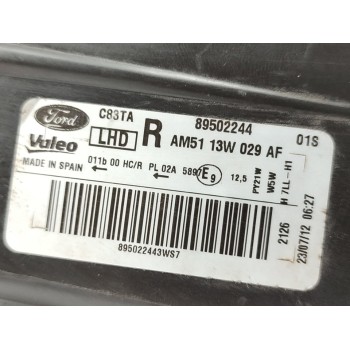 Recambio de faro derecho para ford c-max trend referencia OEM IAM AM5113W029AF  