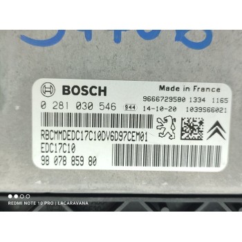 Recambio de centralita motor uce para peugeot partner kombi active referencia OEM IAM 9807885980  