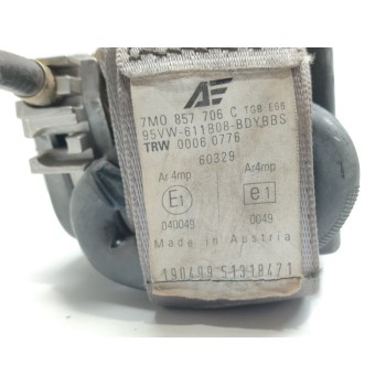 Recambio de cinturon seguridad delantero derecho para volkswagen sharan (7m8) básico referencia OEM IAM 7M0857706C  