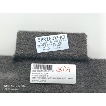 Recambio de bandeja trasera para jeep wrangler / wrangler unlimited sahara referencia OEM IAM 5PR16DX9AD  
