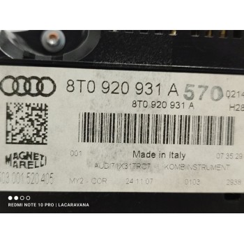 Recambio de cuadro instrumentos para audi a5 coupe (8t) 2.7 tdi referencia OEM IAM 8TO920931A  