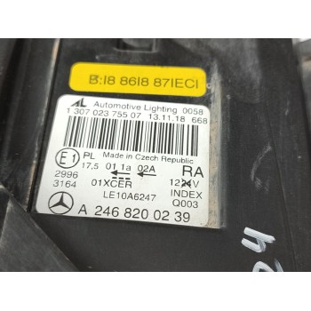 Recambio de faro derecho para mercedes-benz clase b (w246) b 180 cdi be (246.200) referencia OEM IAM A2468200239  