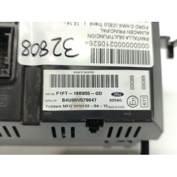 Recambio de pantalla multifuncion para ford c-max (ceu) trend referencia OEM IAM F1FT18B955GD  