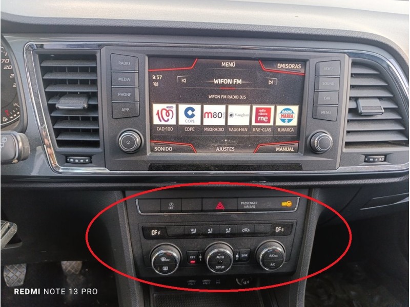 Recambio de mando climatizador para seat ateca (kh7) style referencia OEM IAM 5F0907044AK  