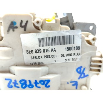 Recambio de cerradura puerta trasera derecha para audi a4 berlina (8e) 2.0 referencia OEM IAM 8E0839016AA  