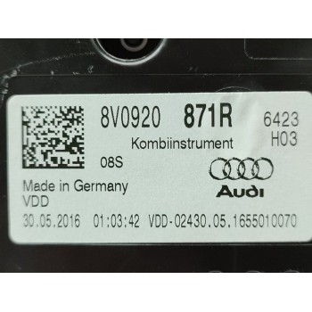 Recambio de cuadro instrumentos para audi a3 sportback (8va) ambition referencia OEM IAM 8V0920871R  