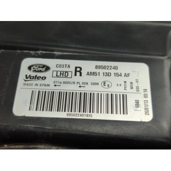 Recambio de faro derecho para ford c-max 1.0 ecoboost cat referencia OEM IAM AM5113D154AF  