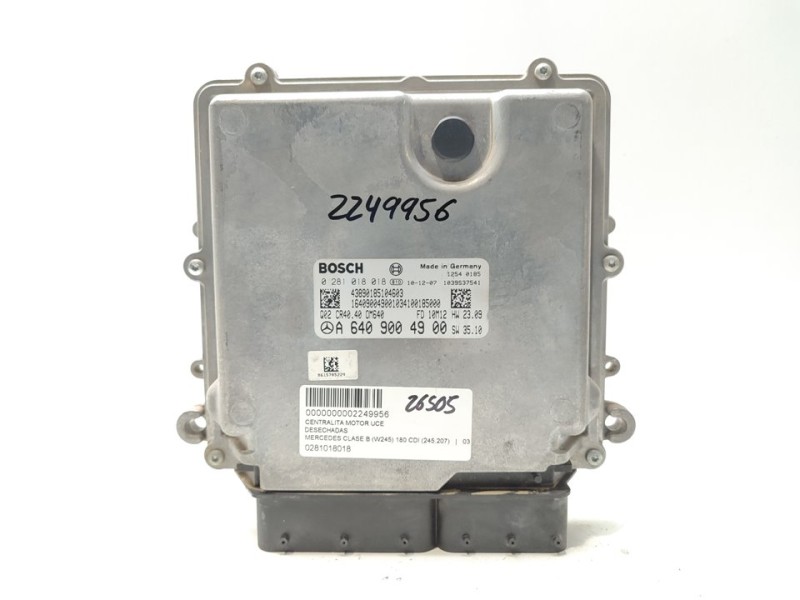 Recambio de centralita motor uce para mercedes-benz clase b (w245) 180 cdi (245.207) referencia OEM IAM 0281018018  