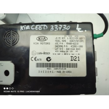 Recambio de modulo electronico para kia cee´d business referencia OEM IAM 95400A2210  
