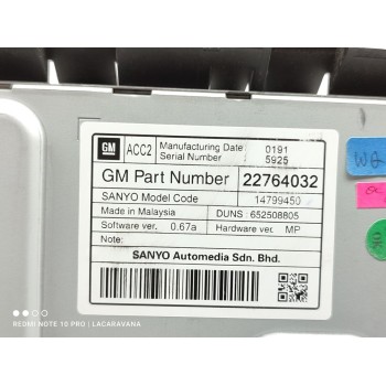 Recambio de pantalla multifuncion para opel astra j sports tourer cosmo referencia OEM IAM 22764032  