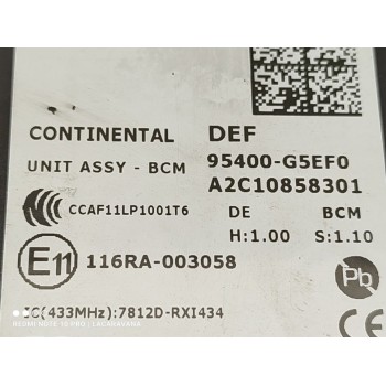 Recambio de modulo electronico para kia niro business referencia OEM IAM 95400G5EF0  