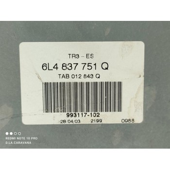 Recambio de elevalunas delantero izquierdo para seat ibiza (6l1) ecomotive referencia OEM IAM 6L4837751Q  